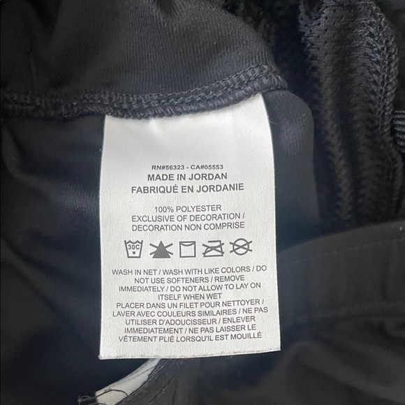 Nike Kids Black Joggers with Gray Panels - Picture 3 of 5